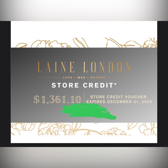 Wedding Dress Store Credit For Sale at Laine London